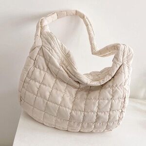 Quilted Oversized Slouchy Puffer Sling Bag